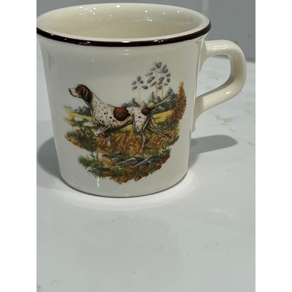 Taylor International Hunting Dog Mug Vintage USA Stoneware Pointer Bird Dog